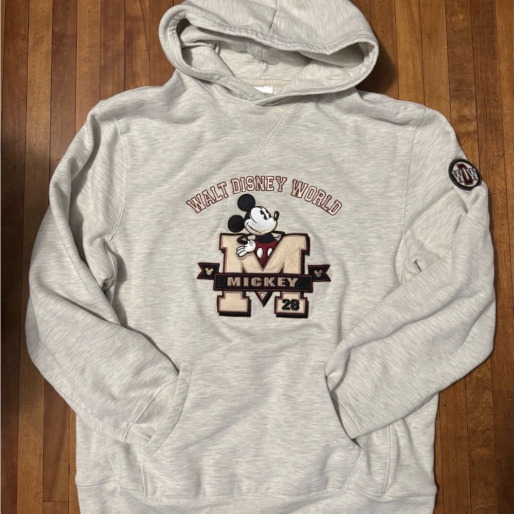 Disney Light Gray Hoodie with Mickey Mouse